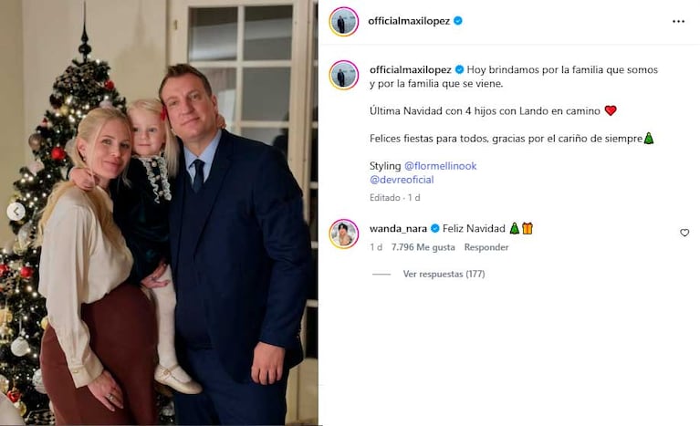 Maxi Lopez con Daniela y su hija Elle (Foto: Instagram @officialmaxilopez)