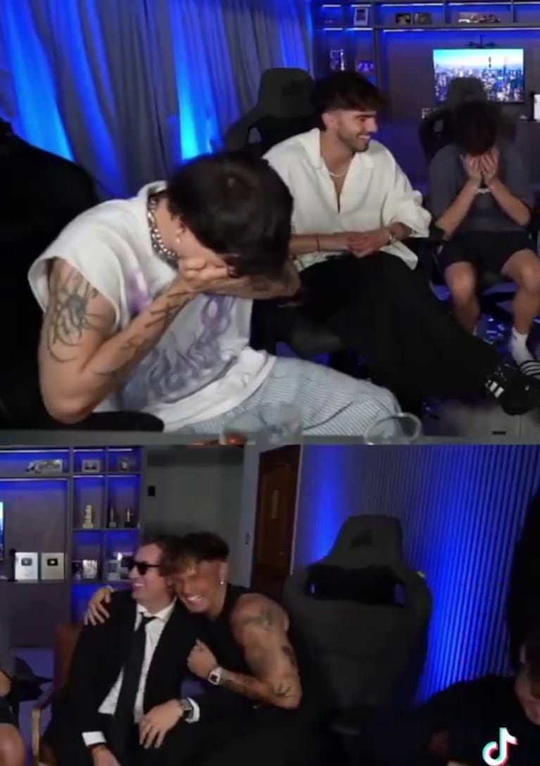 Maxi López en el canal del streamer Mernuel en medio del juego “Verdad o Trago” (Foto: captura de Tiktok).