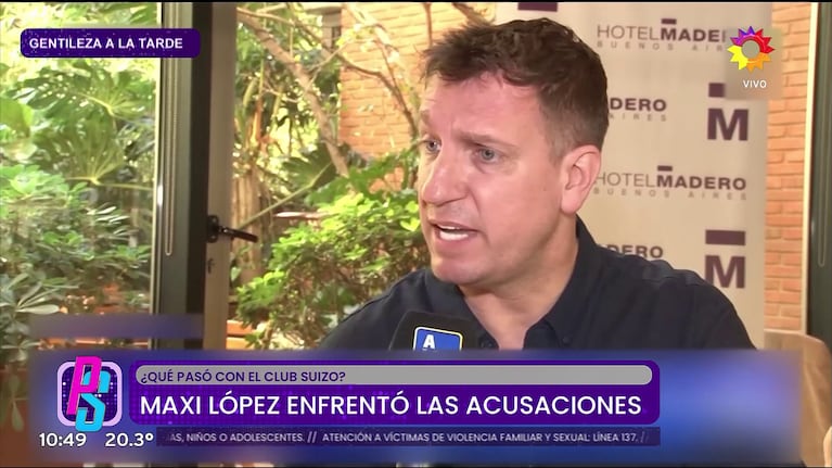 Maxi López enfrentó las acusaciones de su exsocio (Foto: captura de eltrece y América).