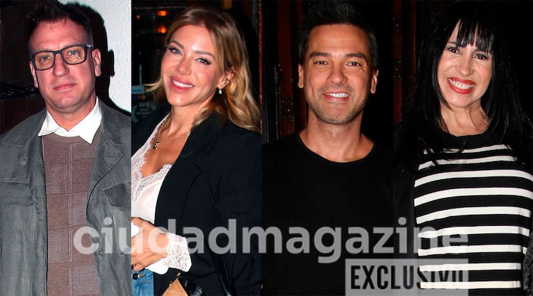 Maxi López, Evangelina Anderson, el Chino Leunis y Marixa Balli en el encuentro de los ex Masterchef (Fotos: Movilpress).