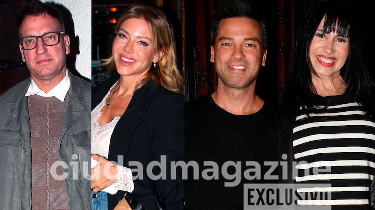 Maxi López, Evangelina Anderson, el Chino Leunis y Marixa Balli en el encuentro de los ex Masterchef (Fotos: Movilpress).