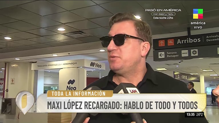 Maxi López habló tras regresar a la Argentina (Foto: captura de América).