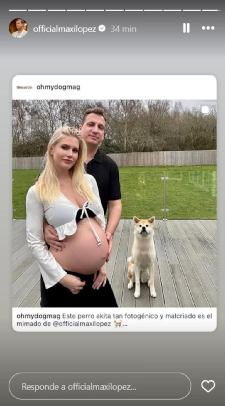 Maxi López presentó a la integrante “desconocida” de su familia, clave durante el embarazo de su esposa | Créditos: Instagram @officialmaxilopez