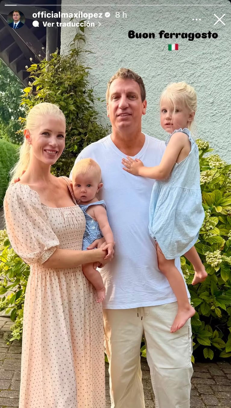 Maxi López se mostró con su familia tras el escándalo con una modelo uruguaya (Foto: Instagram).