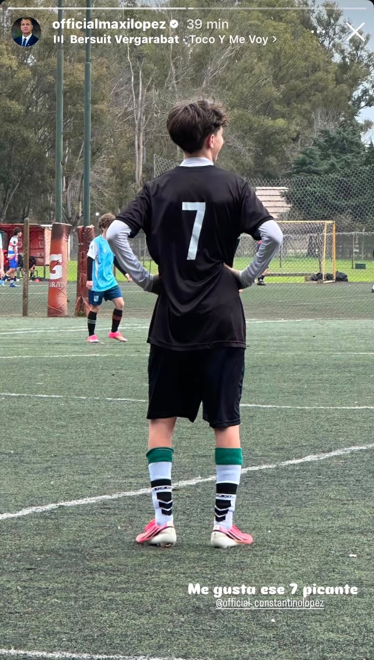 Maxi López se mostró con su familia tras el escándalo con una modelo uruguaya (Foto: Instagram).