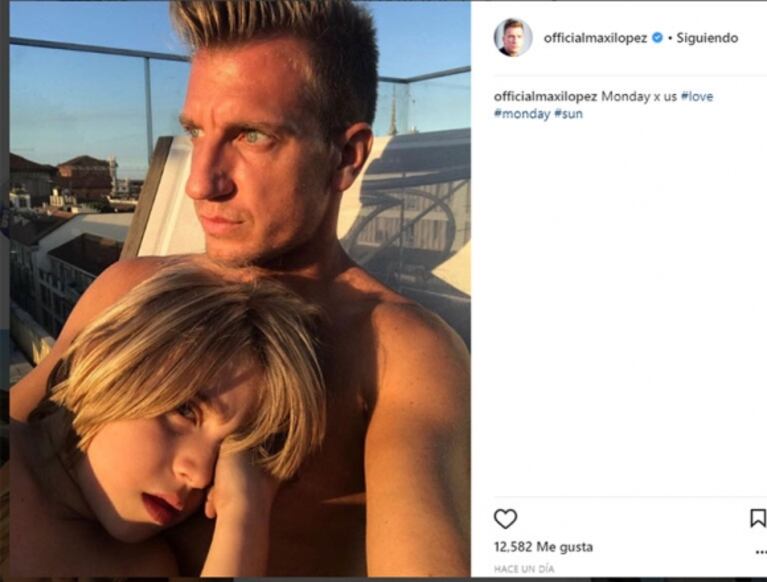 Maxi López se reencontró con sus hijos durante las vacaciones de Wanda Nara y Mauro Icardi en África