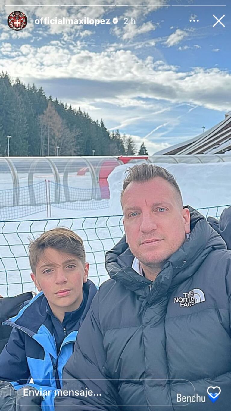 Maxi López y Benedicto (Foto: captura de Instagram).
