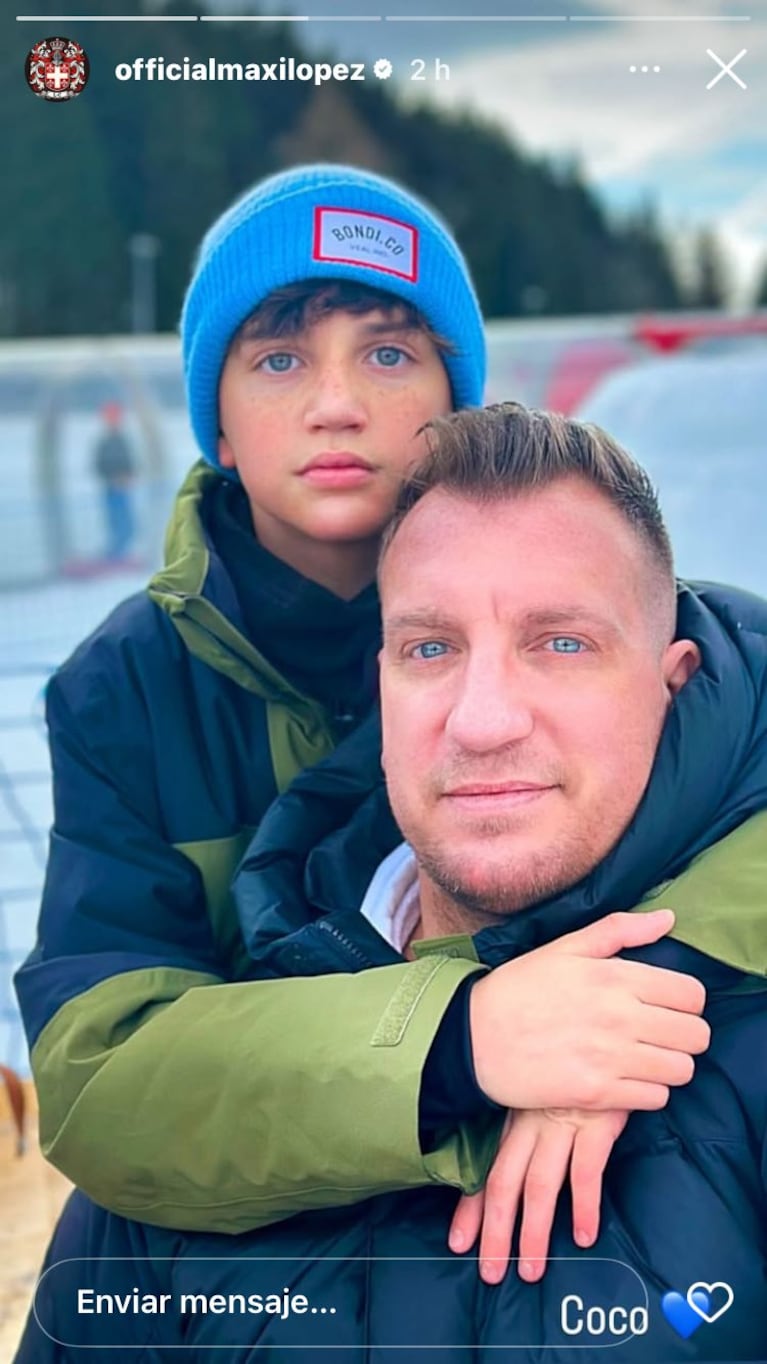 Maxi López y Constantino (Foto: captura de Instagram).