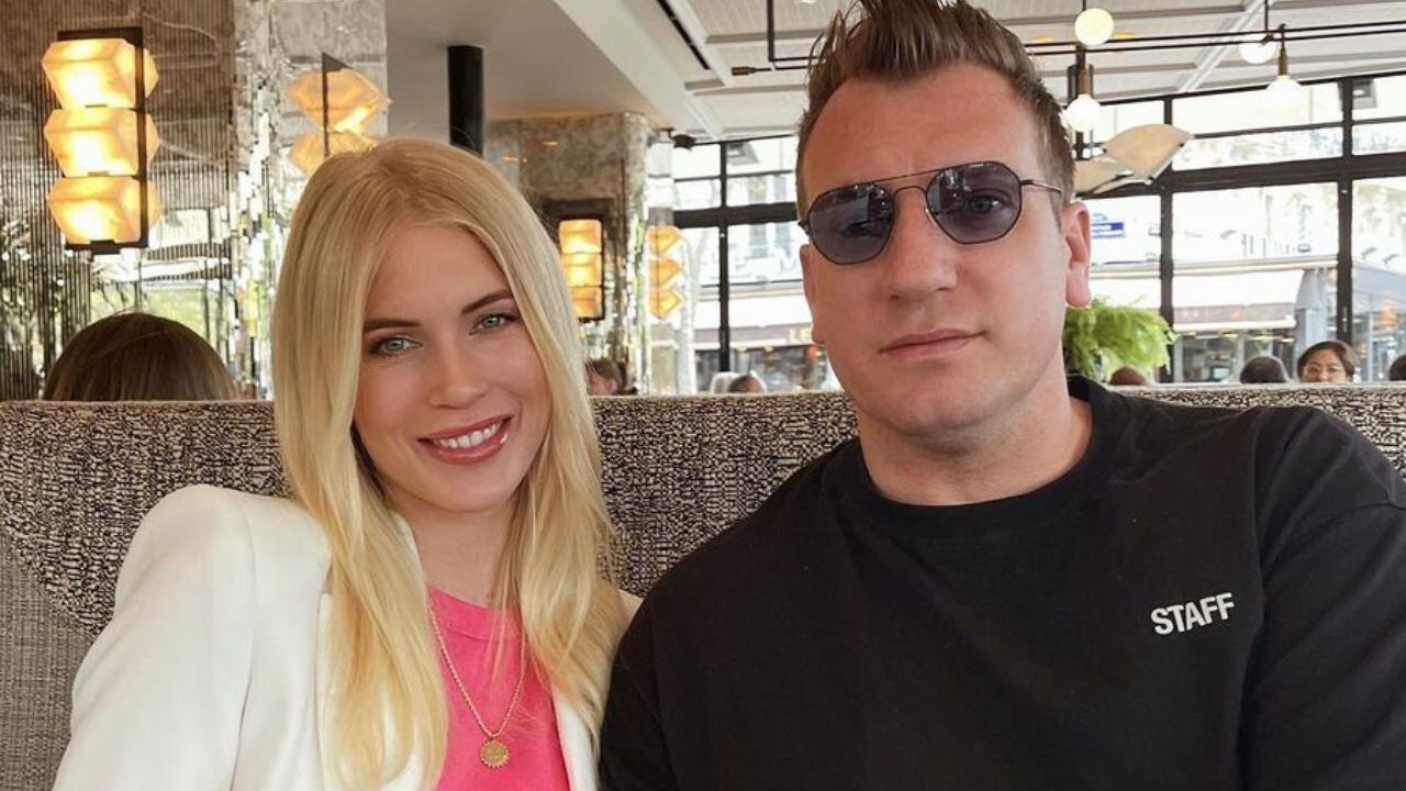 Maxi López y Daniela Christiansson en Inglaterra / Fuente: Instagram