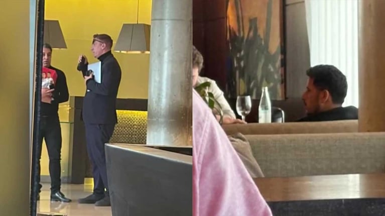 Maxi López y Martín Migueles en el mismo hotel de Puerto Madero (Fotos: capturas SQP / América TV)