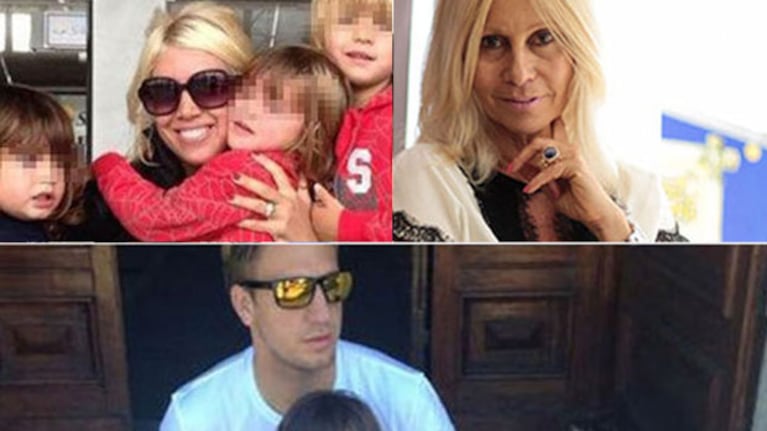 Maxi López y Wanda Nara con sus hijos. (Fotos: Web)