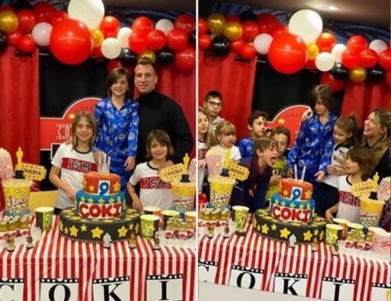 Maxi López y Wanda Nara, juntos en el cumpleaños de su hijo Constantino sin Mauro Icardi