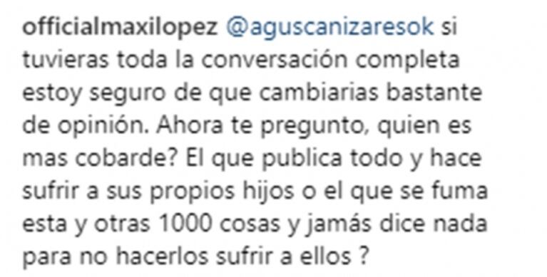 Maxi y los audios a Wanda: "¿Es más cobarde el que publica todo o el que no dice nada para no hacer sufrir a sus hijos?"