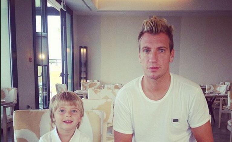 Maxi y Valentino Lopez, en el spa (Foto: Instagram).