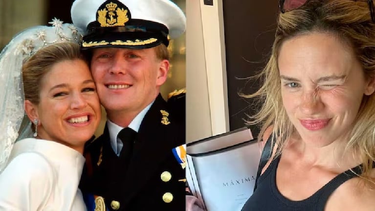 Máxima, Guillermo y la actriz Delfina Chaves.