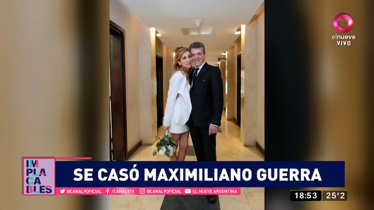 Maximiliano Guerra se casó en secreto con su novia bailarina, Myriam Barroso: las fotos del Civil