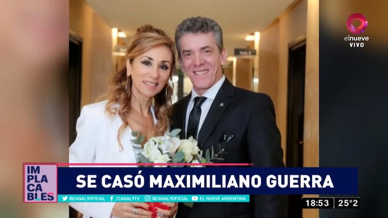 Maximiliano Guerra se casó en secreto con su novia bailarina, Myriam Barroso: las fotos del Civil