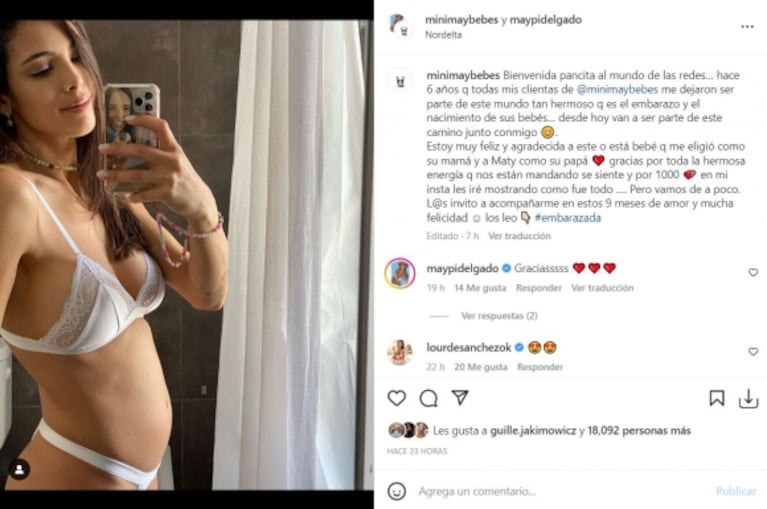 Maypi Delgado mostró su pancita de embarazada: "Estoy muy feliz y agradecida"
