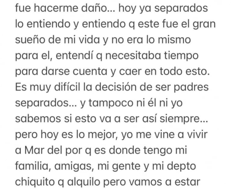 Maypi Delgado se separó a un mes de anunciar que va a ser mamá: "Era el gran sueño de mi vida, pero no el suyo"