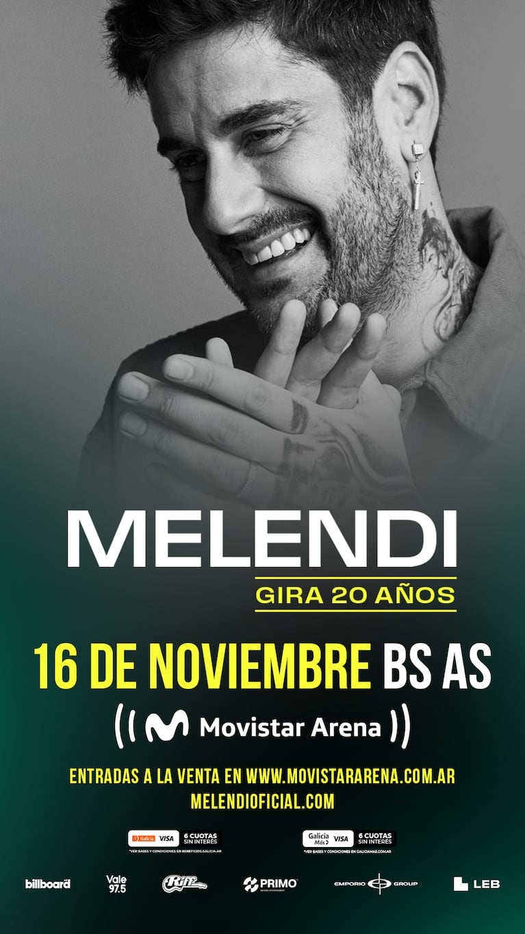 Melendi regresa a la Argentina: fecha, entradas y todos los detalles