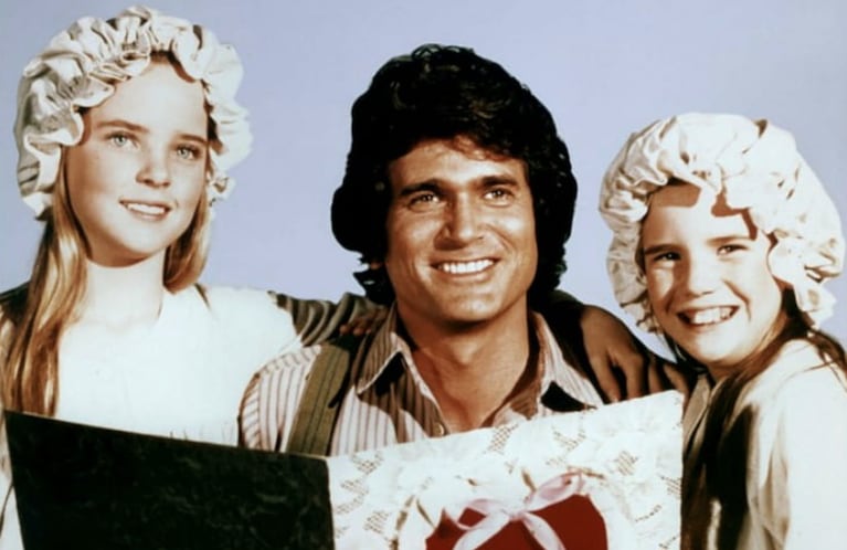 Melissa Sue Anderson con Michael Landon y Melissa Gilbert en La familia Ingalls