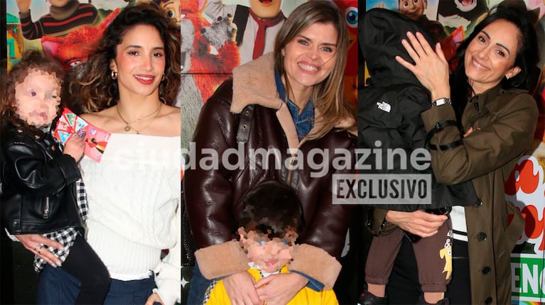 Melody Luz, Angie Balbiani y Gabriela Sobrado con sus hijos en la Granja de Zenon (Fotos: Movilpress).