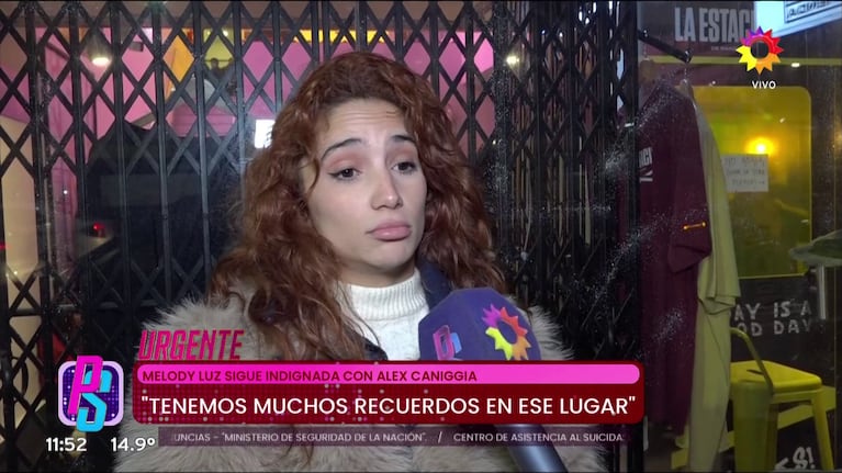 Melody Luz contra Alex Caniggia (Foto: captura de eltrece).
