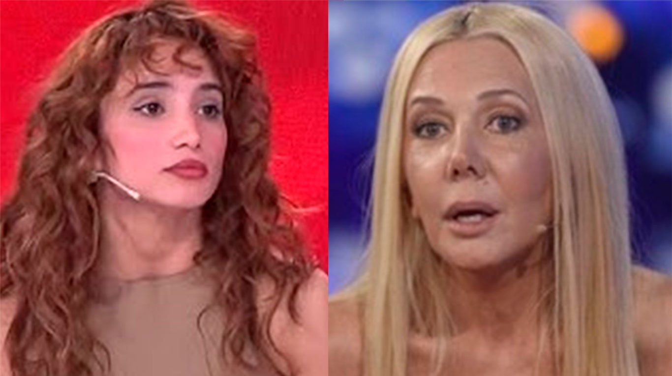 Melody Luz contra Mariana Nannis (Fotos: capturas de América y Telefé).