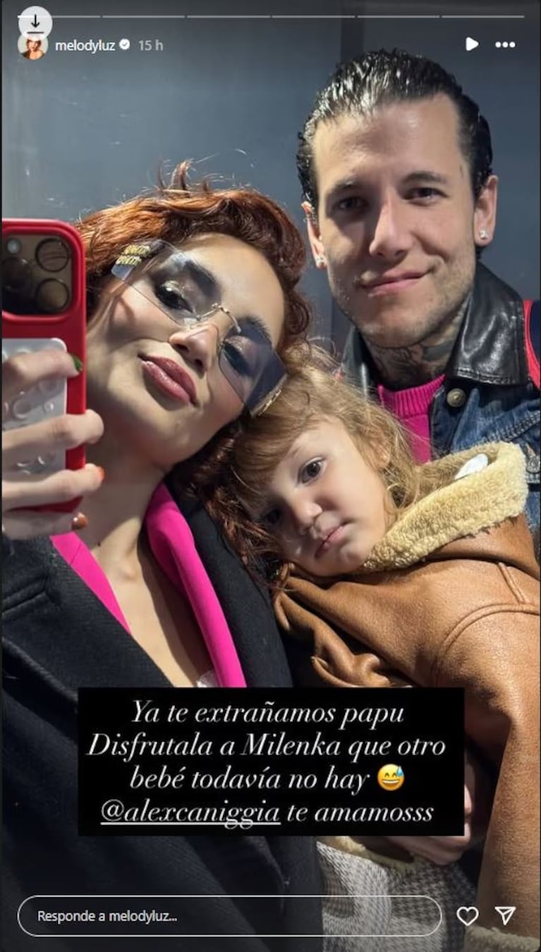 Melody Luz lanzó un contundente mensaje tras el viaje de Alex y Charlotte Caniggia a China. Crédito: Instagram/@melodyluz