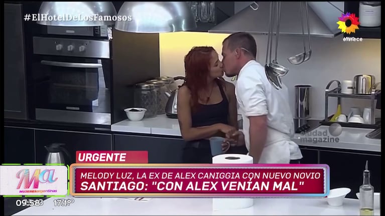 Melody Luz y Santiago del Azar en El Hotel de los Famosos (Foto: captura de eltrece).