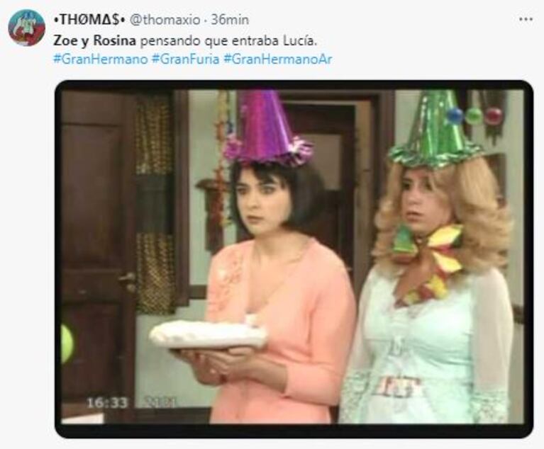 Memes de Zoe y Rosina en Gran Hermano 2023 (Foto: Twitter /X)