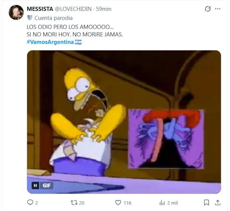 Memes Selección argentina venció a Egipto y pasó a cuartos de final en el Mundial 2026 (Foto: X).