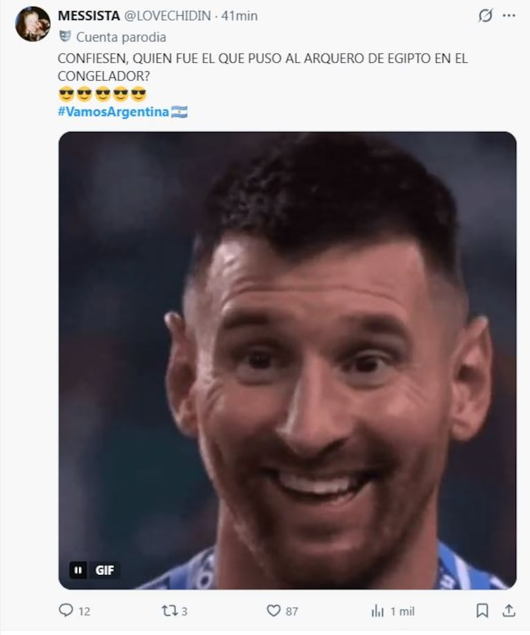 Memes Selección argentina venció a Egipto y pasó a cuartos de final en el Mundial 2026 (Foto: X).