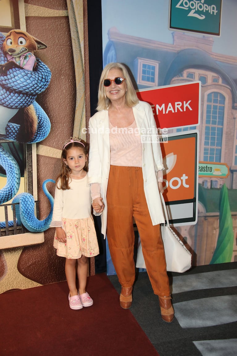 Mercedes Morán en el estreno de Zootopia (Foto: Movilpress).