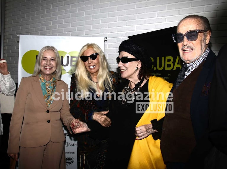 Mercedes Morán, Susana Giménez, Graciela Borges y Gino Bogani (Foto: Movilpress)