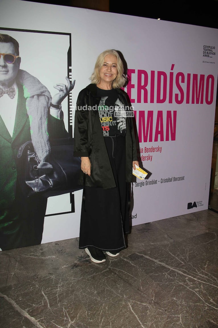Merces Morán en el estreno de Gabriel Oliveri (Foto: Movilpress).