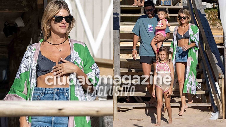 Mery del Cerro con su familia en Punta del Este (Fotos: GM Press).