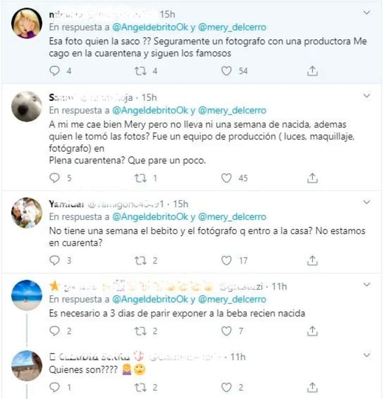 Mery del Cerro explicó su tapa en Gente, tras las críticas por posar con su beba en cuarentena: "Jugamos a ser productores y fotógrafos"