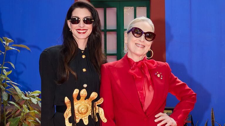 Meryl Streep y Anne Hathaway en Ciudad de México en el tour El Diablo Viste a la Moda 2 (Foto: Prensa Disney).