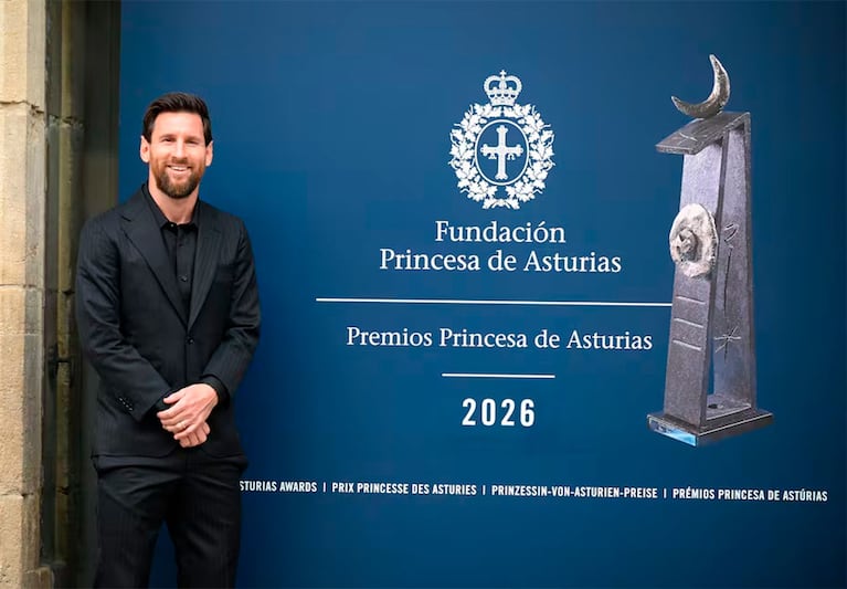 Messi, a su llegada a Oviedo para recibir el Premio Princesa de Asturias (Foto: AFP).