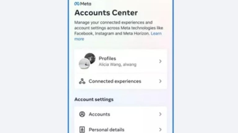 Meta lanza un Centro de cuentas que unifica la configuración de Instagram, Facebook y Messenger