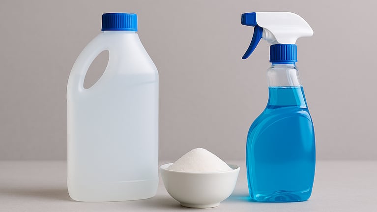 Mezcla de lavandina con azúcar, un truco casero muy efectivo para la limpieza de ropa blanca. Foto: IA