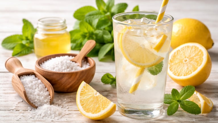 Mezclar limón con sal marina, un truco para aportar energía al cuerpo. Foto: IA