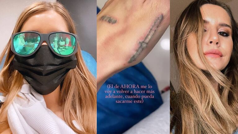 Mica se está removiendo varios de sus tatuajes.