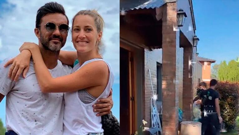 Mica se llevó un susto en su nueva casa.
