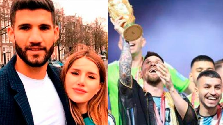 Mica Tinelli mostró el radical cambio de look futbolero de su novio Licha López en honor a la Selección.