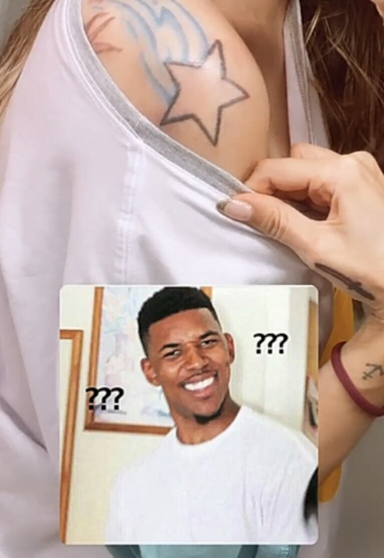 Mica Tinelli mostró el tattoo que más la avergüenza antes de borrárselo: "No sé que tenía en la cabeza"