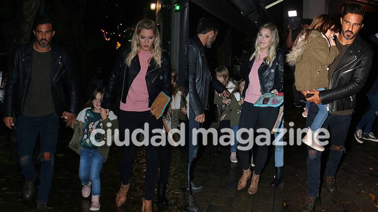 Mica Viciconte celebró con Cubero y sus hijas en Palermo (Fotos: Movilpress).