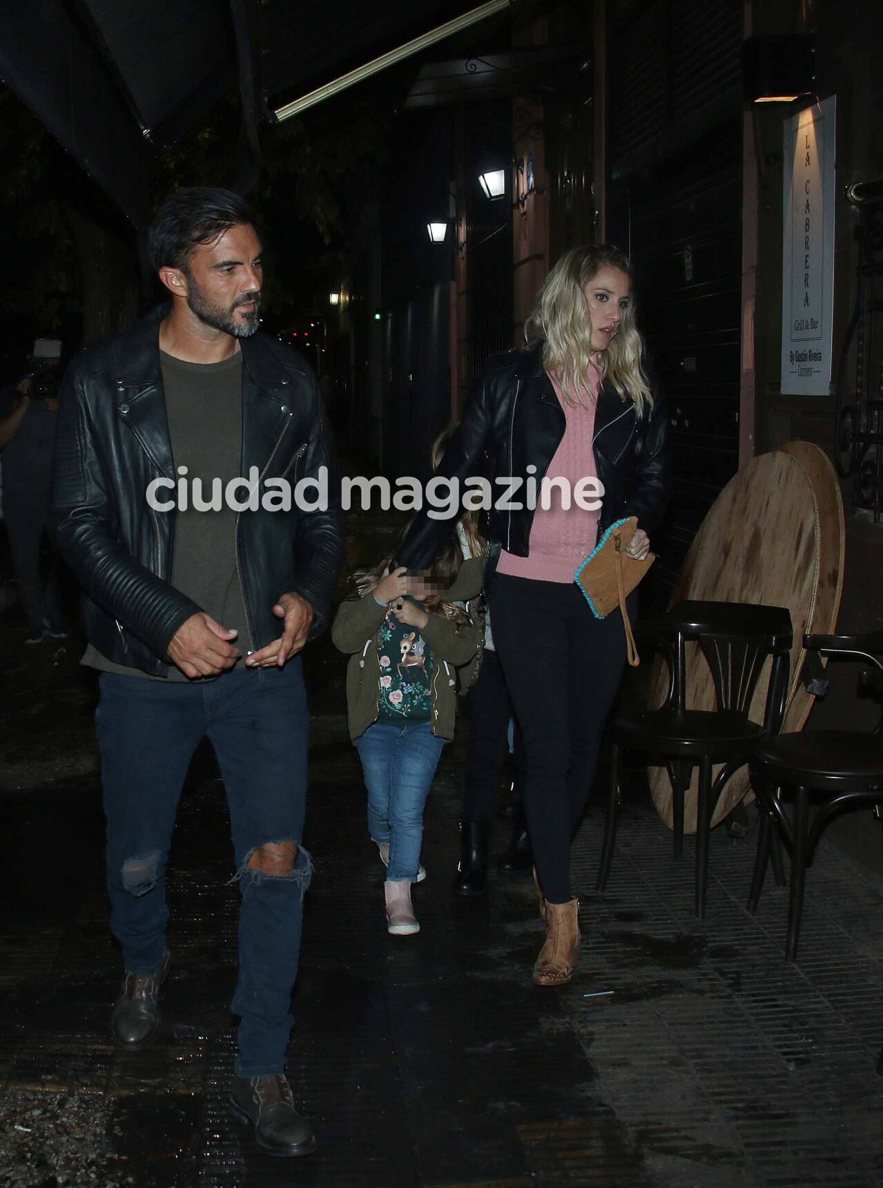 Mica Viciconte celebró con Cubero y sus hijas en Palermo (Fotos: Movilpress).
