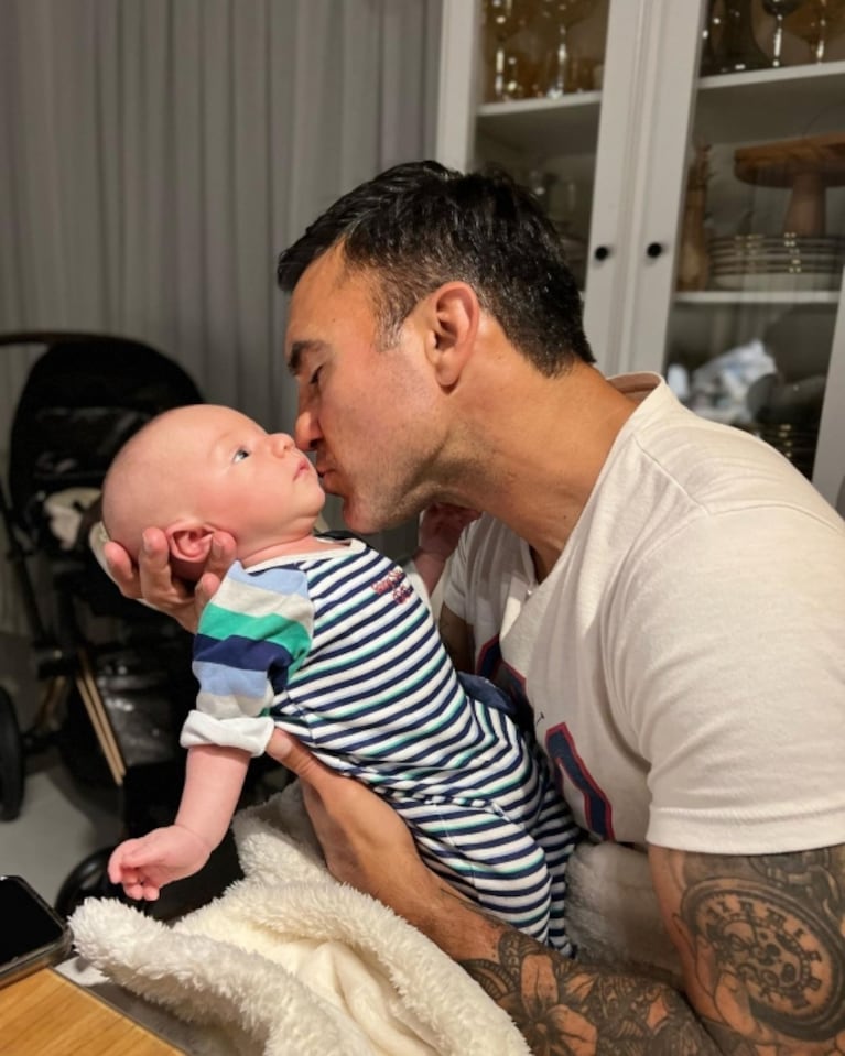 Mica Viciconte compartió el álbum íntimo de Fabián Cubero como papá de Luca: "Tenemos una familia hermosa"